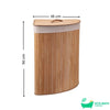 Eco Bath Bamboo Laundry Basket with Lid and Removable Lining - Eco Bath London