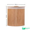 Eco Bath Bamboo Laundry Basket with Lid and Removable Lining - Eco Bath London