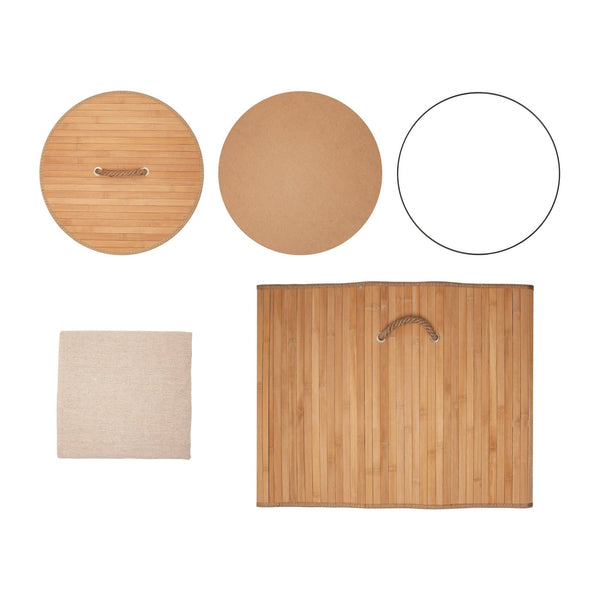 Eco Bath Bamboo Laundry Basket with Lid and Removable Lining - Eco Bath London