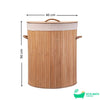 Eco Bath Bamboo Laundry Basket with Lid and Removable Lining - Eco Bath London