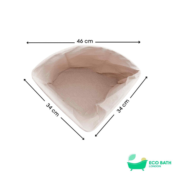 Eco Bath Bamboo Laundry Basket with Lid and Removable Lining - Eco Bath London