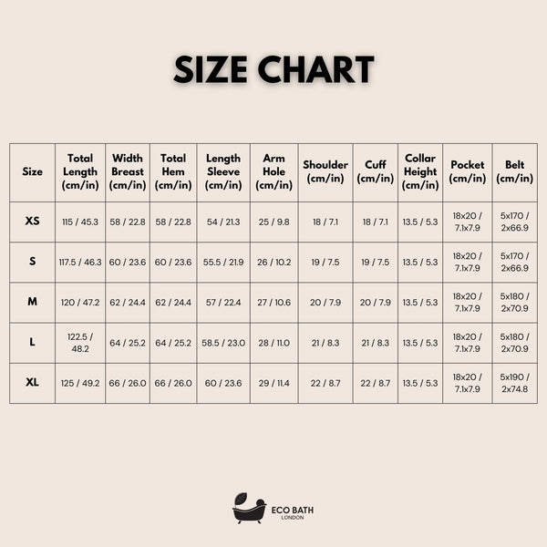 Eco Bath London Hooded Organic Cotton Bath Robe - 100% Certified Organic Cotton - Eco Bath London