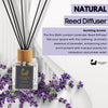 Eco Bath London Lavender Reed Diffuser - Room Fragrance Diffuser with Natural Essential Lavender Oil - Herbal Scent of Lavender - 100ml (3.38 fl.oz) - Eco Bath London