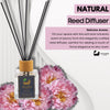 Eco Bath London Peony Reed Diffuser - Beautiful Bouquet of Peonies Fragrance Room Diffuser - Intensive - Fresh & Long Lasting Reed Diffusers for Living Room - 100ml (3.38 fl.oz) - Eco Bath London