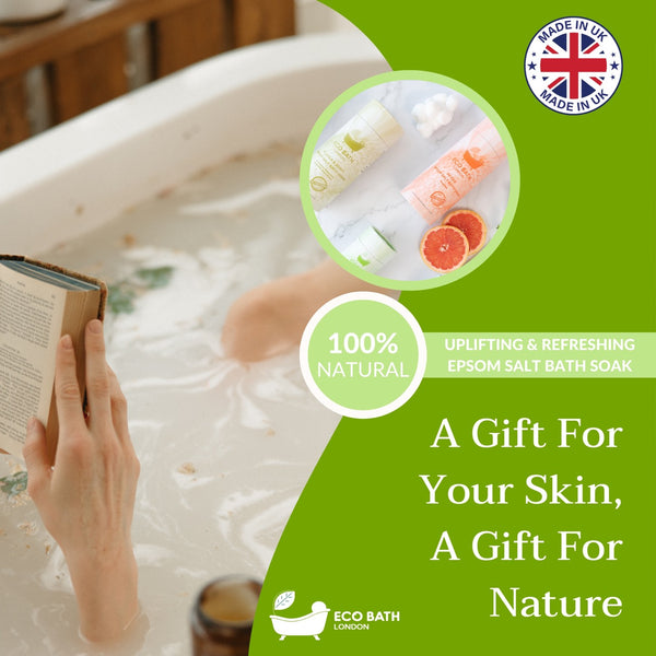 Eco Bath London Uplifting and Refreshing Epsom Salt Bath Soak - Tube