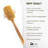 Eco Bath Luxury Natural Sisal Olive Wood Body Brush - Eco Bath London