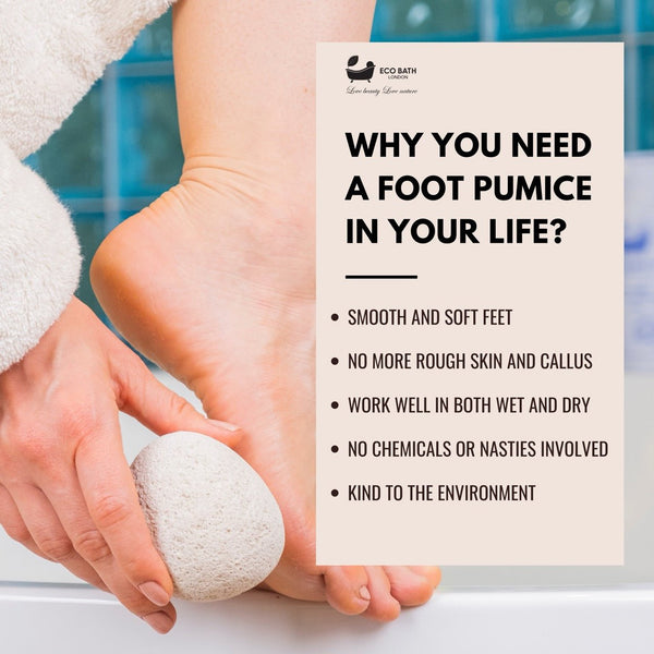 Eco Bath Natural Pumice Volcanic Stone (Smooth with Rope) - Eco Bath London