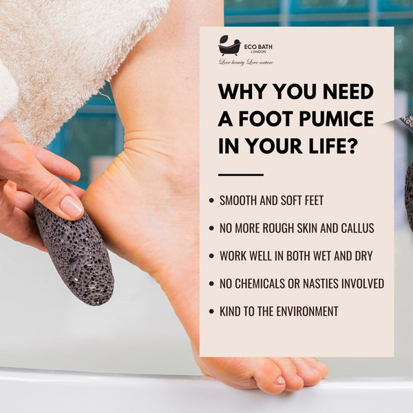 Eco Bath Natural Pumice Volcanic Stone (Smooth with Rope) - Eco Bath London