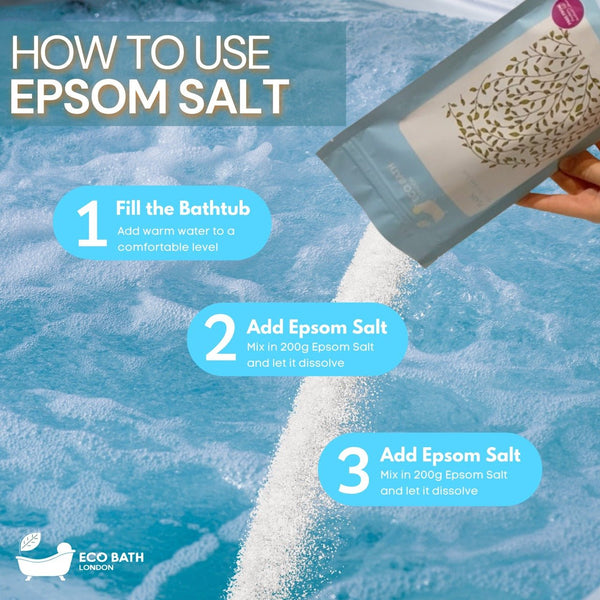 Plain Epsom Salt Bath Soak - Pouch | 500g & 1000g - Eco Bath London