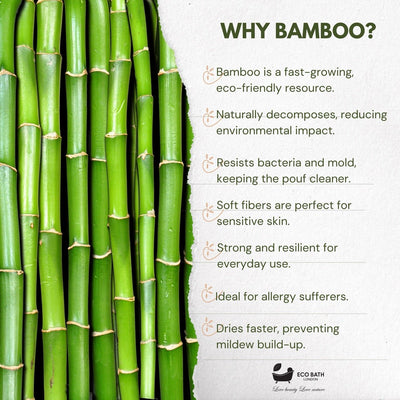 Eco Bamboo Bath & Shower Pouf - Eco Bath London