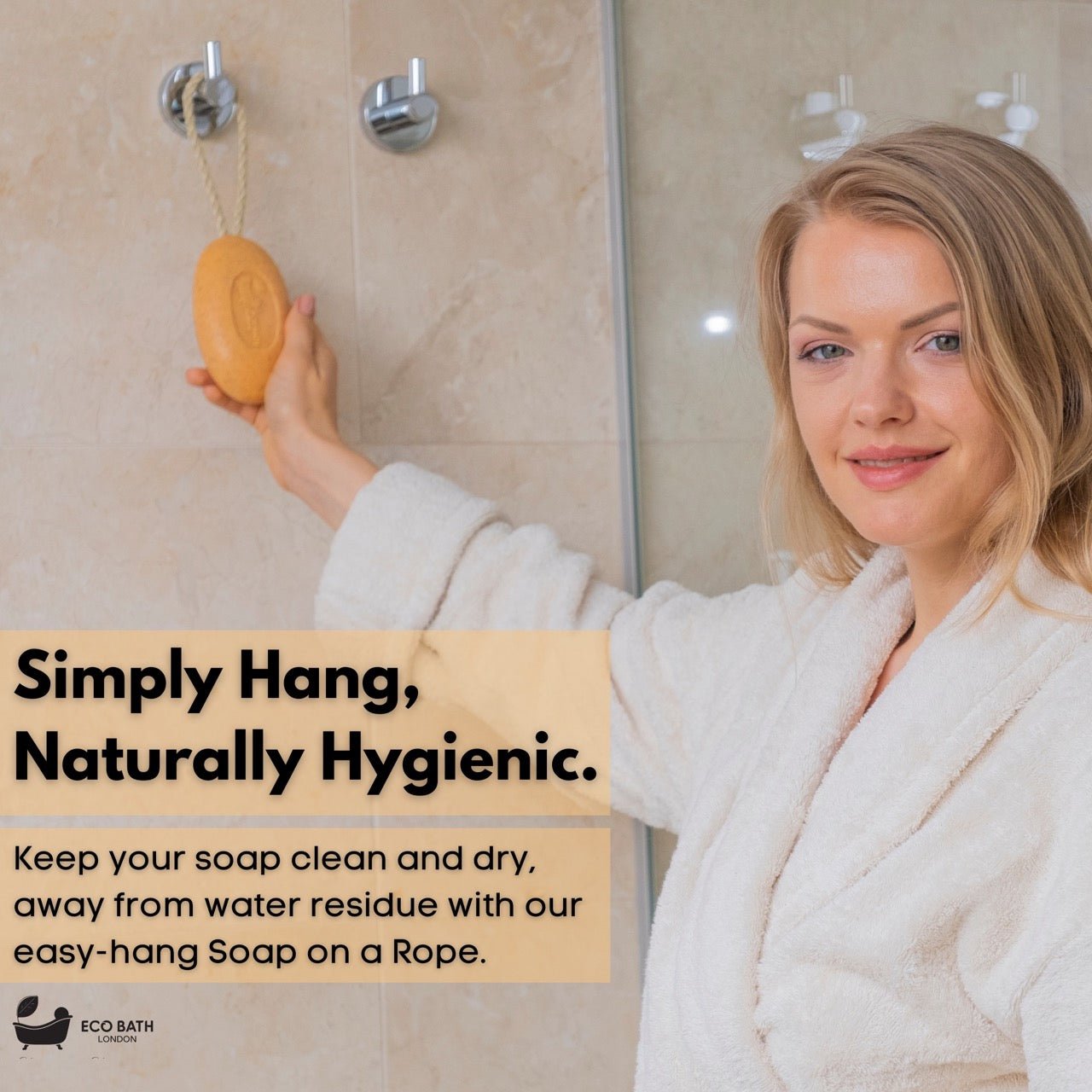Eco Bath Apricot Soap on a Rope - 220g - Eco Bath London