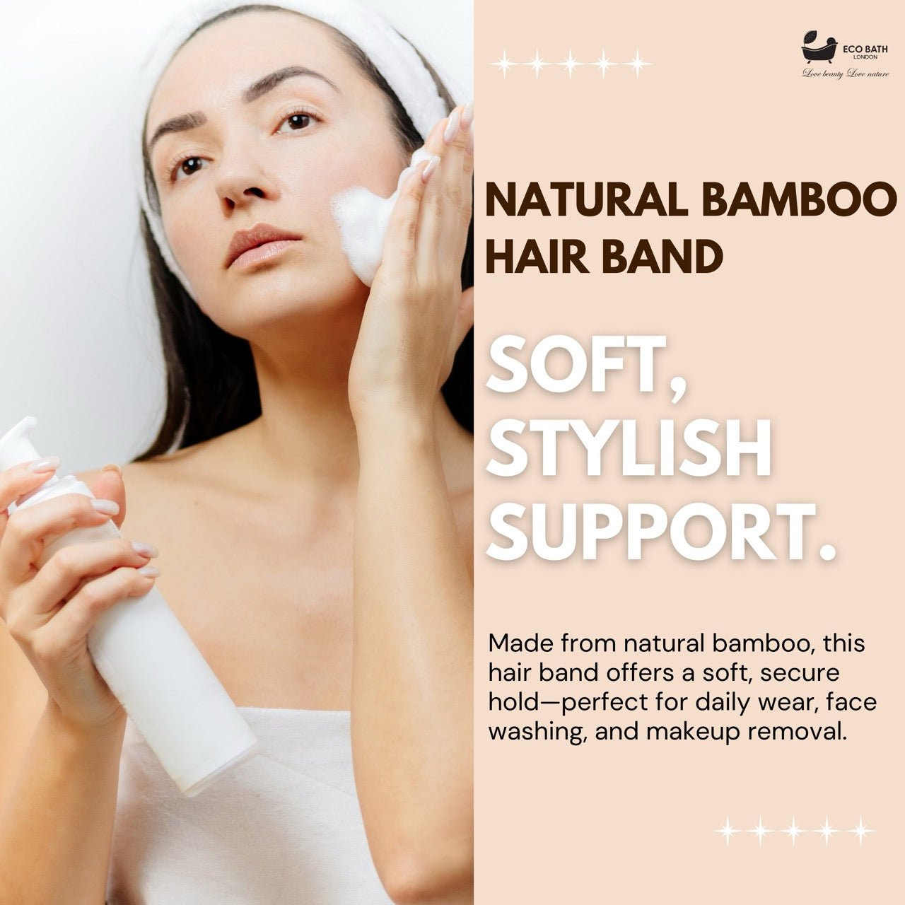 Eco Bath Bamboo Hair Band - Eco Bath London