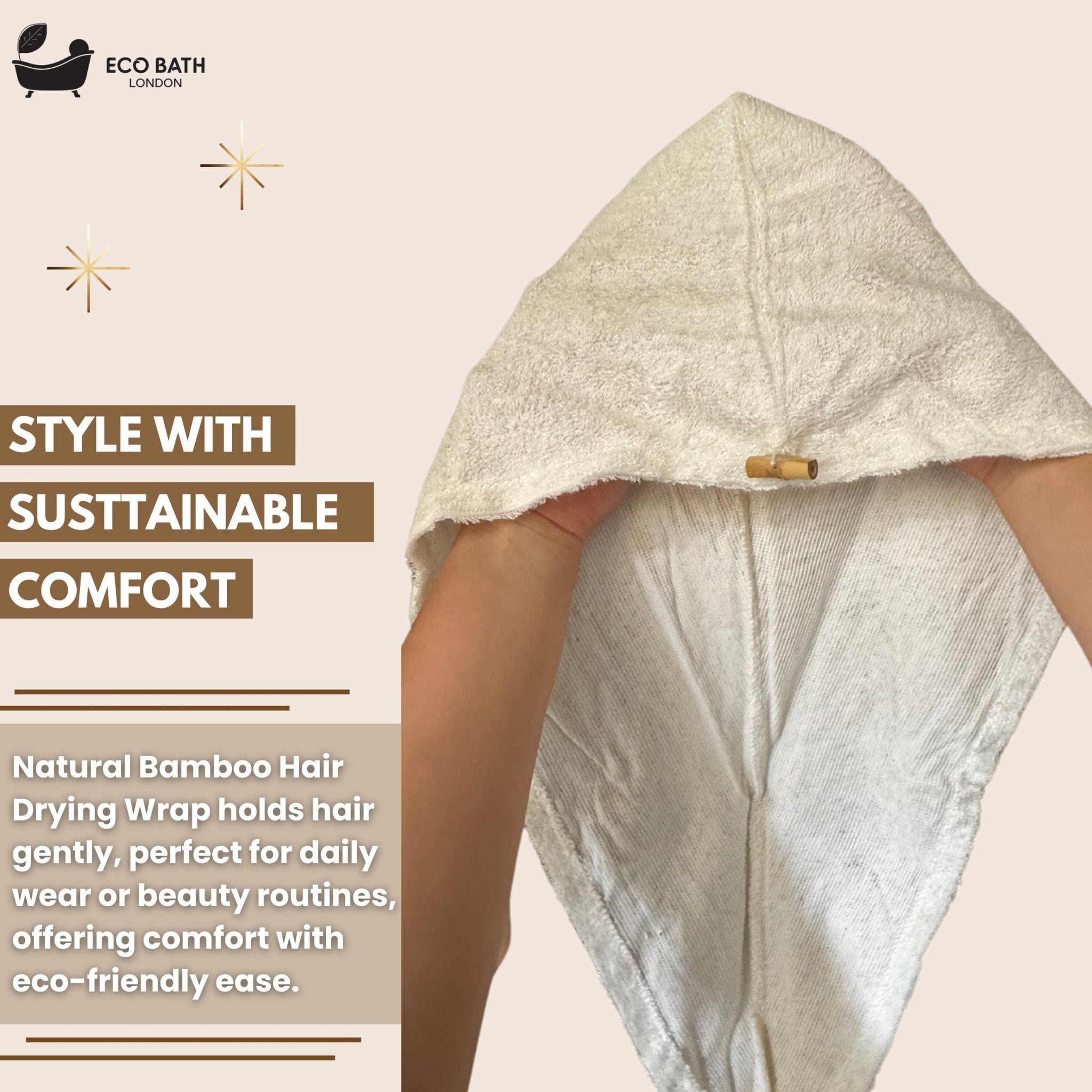 Eco Bath Bamboo Hair Drying Wrap - Eco Bath London