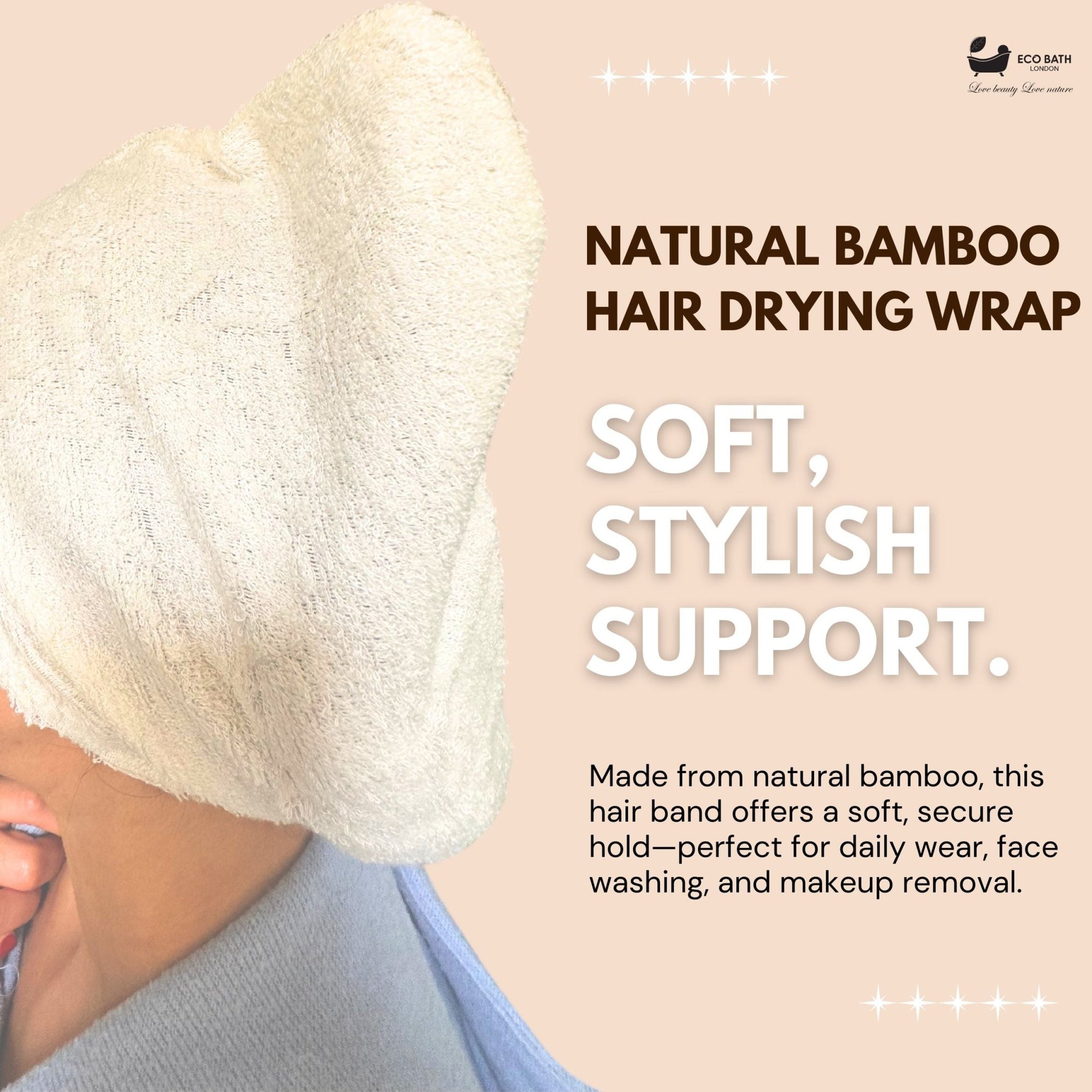 Eco Bath Bamboo Hair Drying Wrap - Eco Bath London