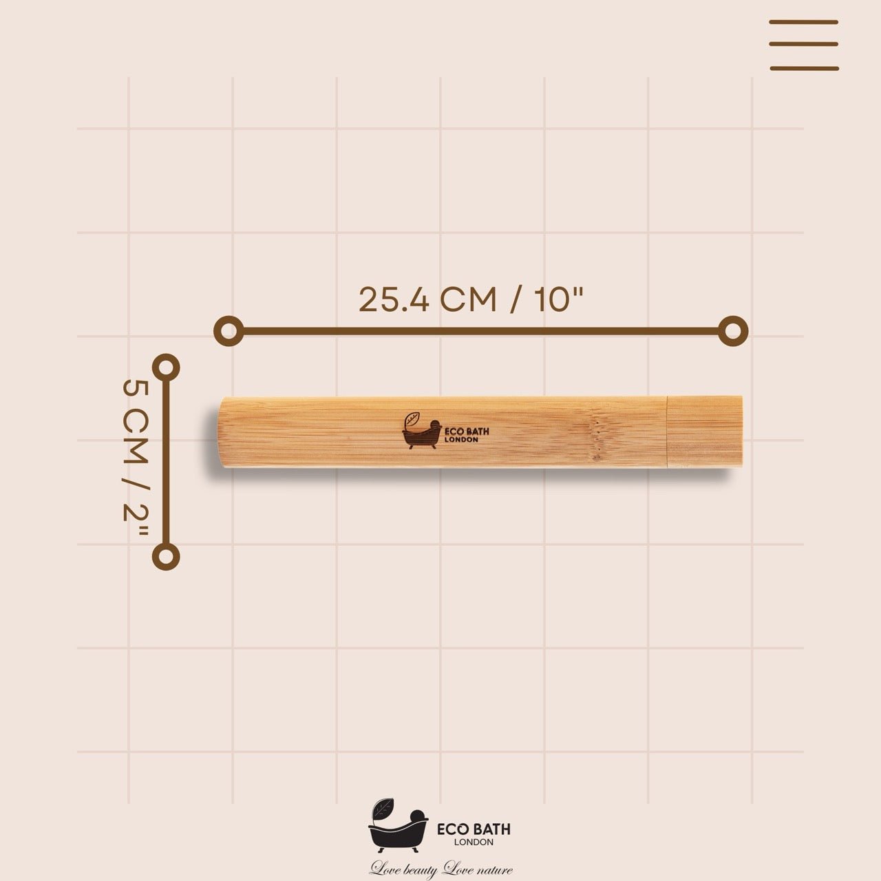 Eco Bath Bamboo Toothbrush in Bamboo Tube | First Step to Sustainable Life - Eco Bath London
