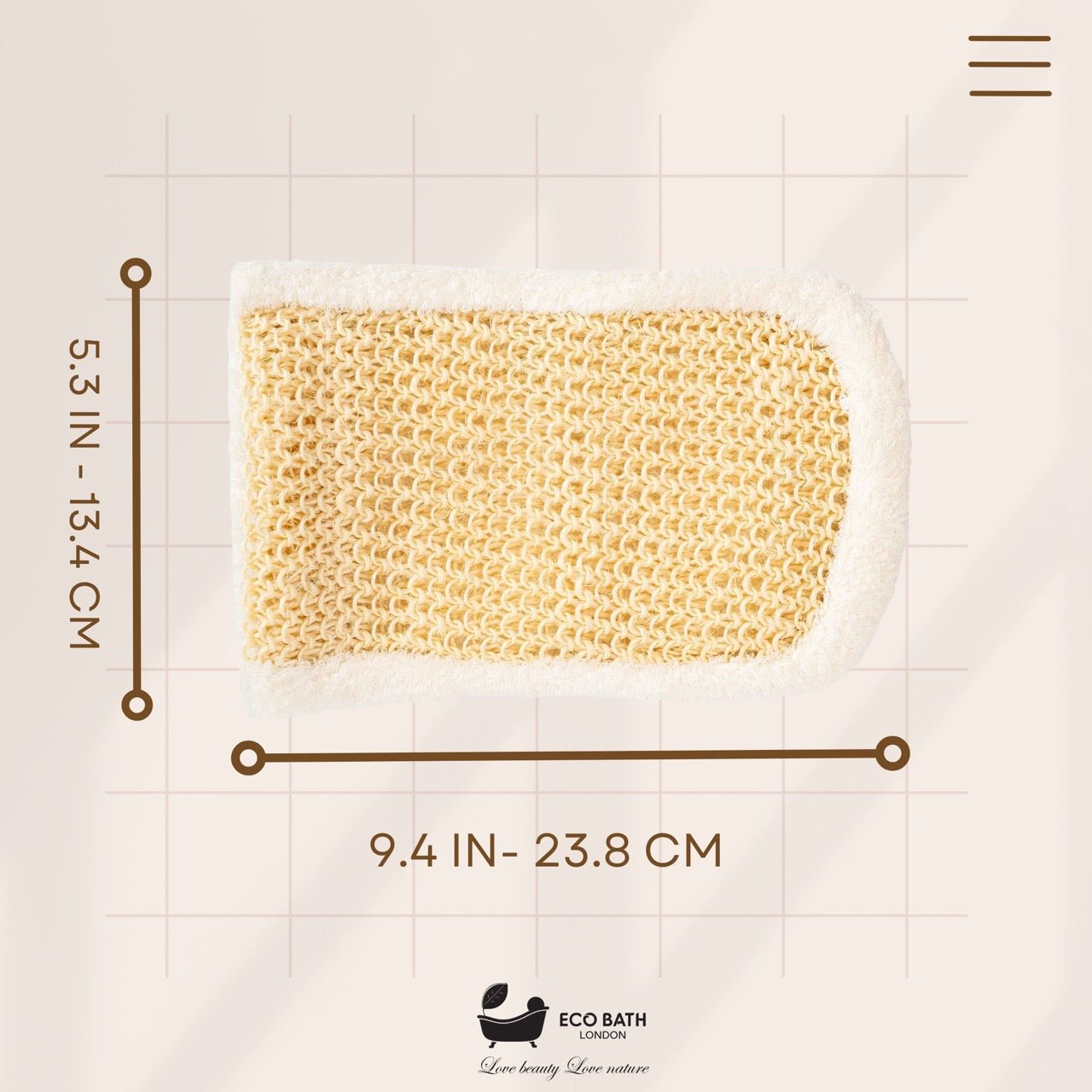 Eco Bath Cotton & Natural Sisal Massage Mitt - Eco Bath London