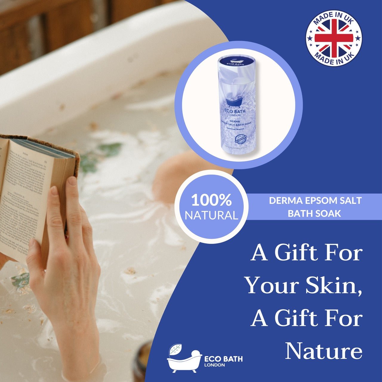 Eco Bath Derma Epsom Salt Bath Soak - Tube - Eco Bath London