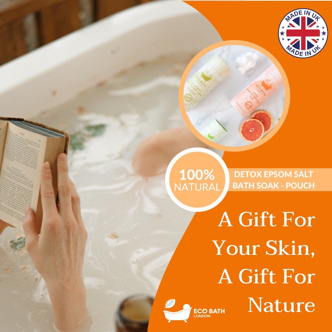 Eco Bath Detox Epsom Salt Bath Soak - Tube - Eco Bath London