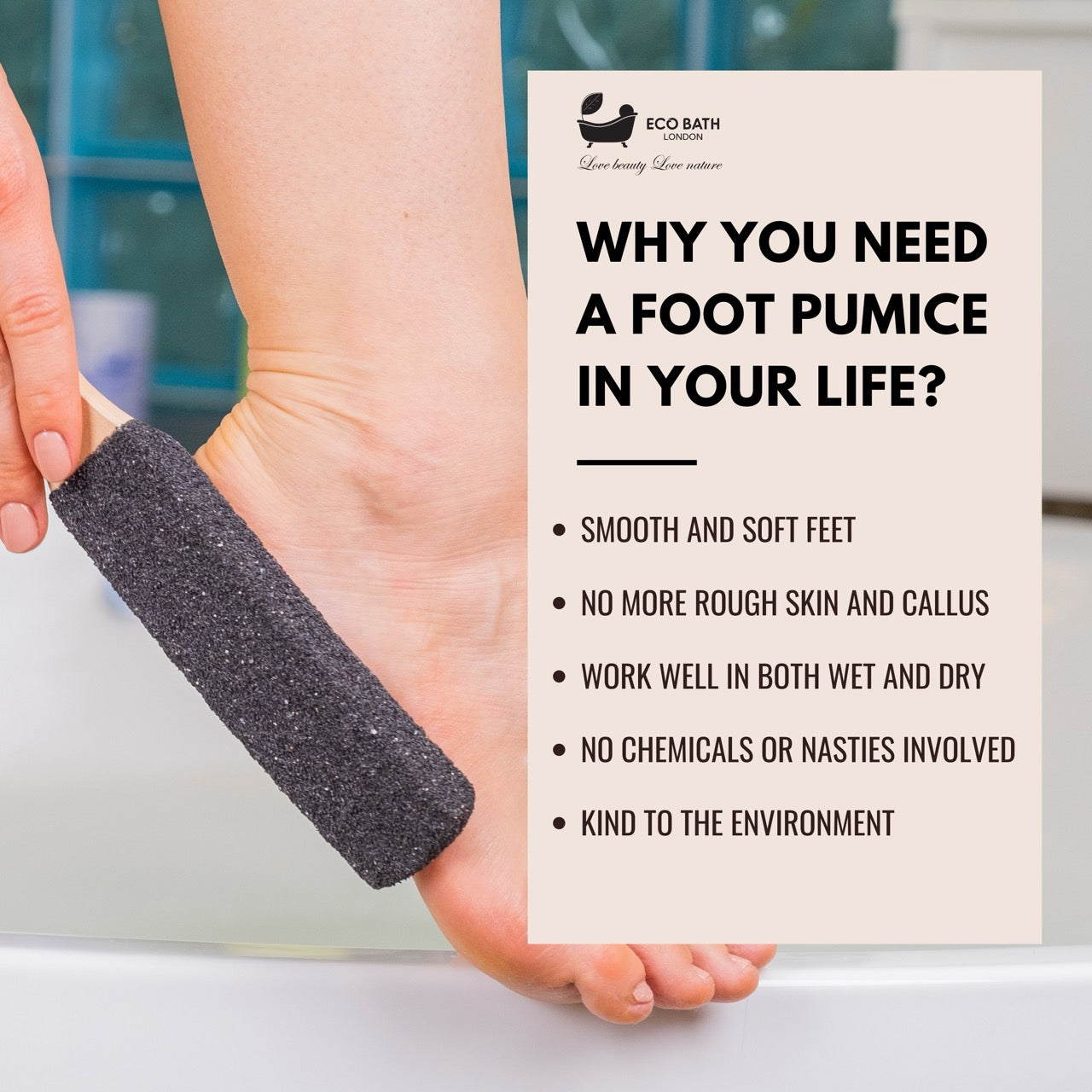 Eco Bath Natural Pumice Foot Files - Eco Bath London
