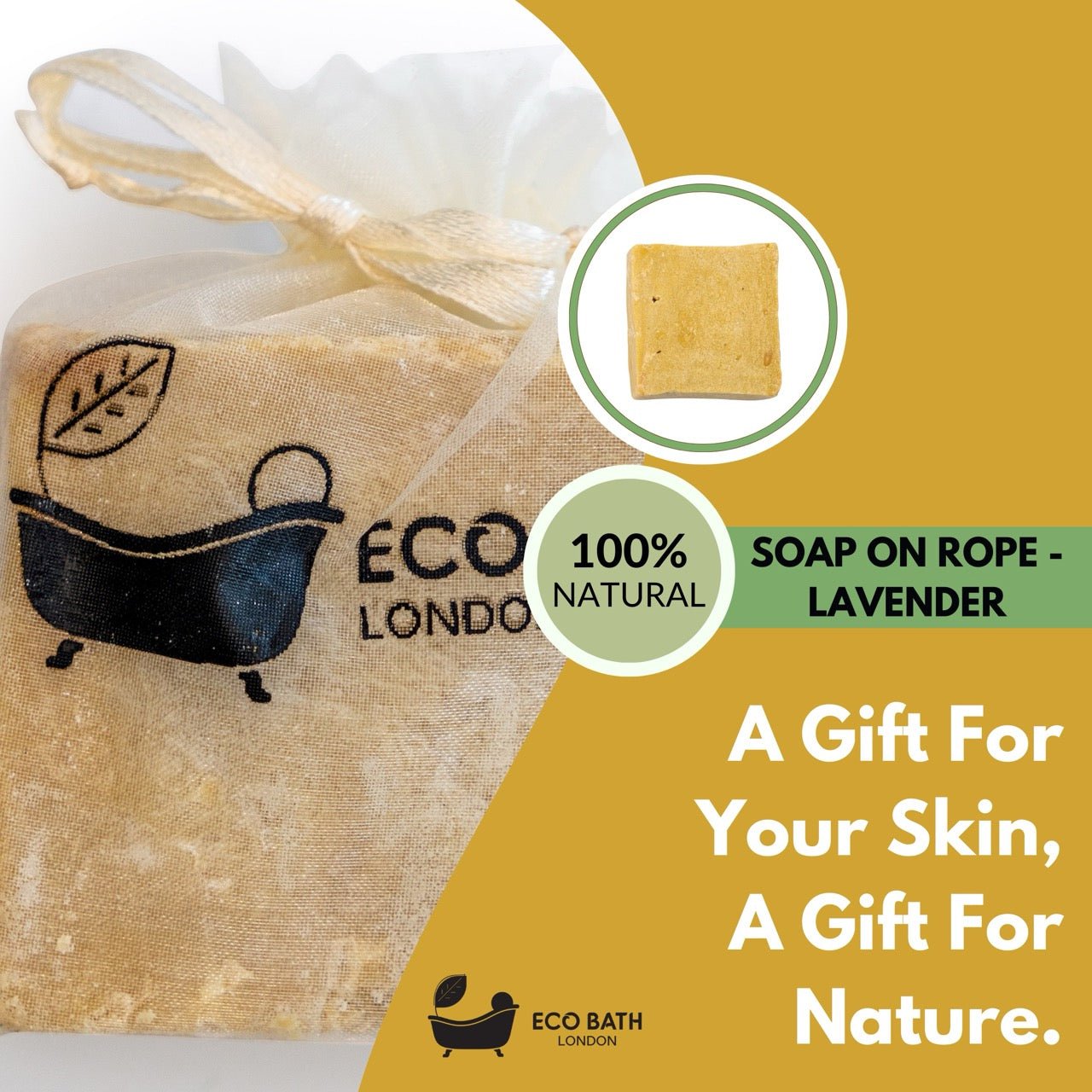 Eco Bath Hand Made Bay & Olive Soap (+/ - 200gr) - Eco Bath London