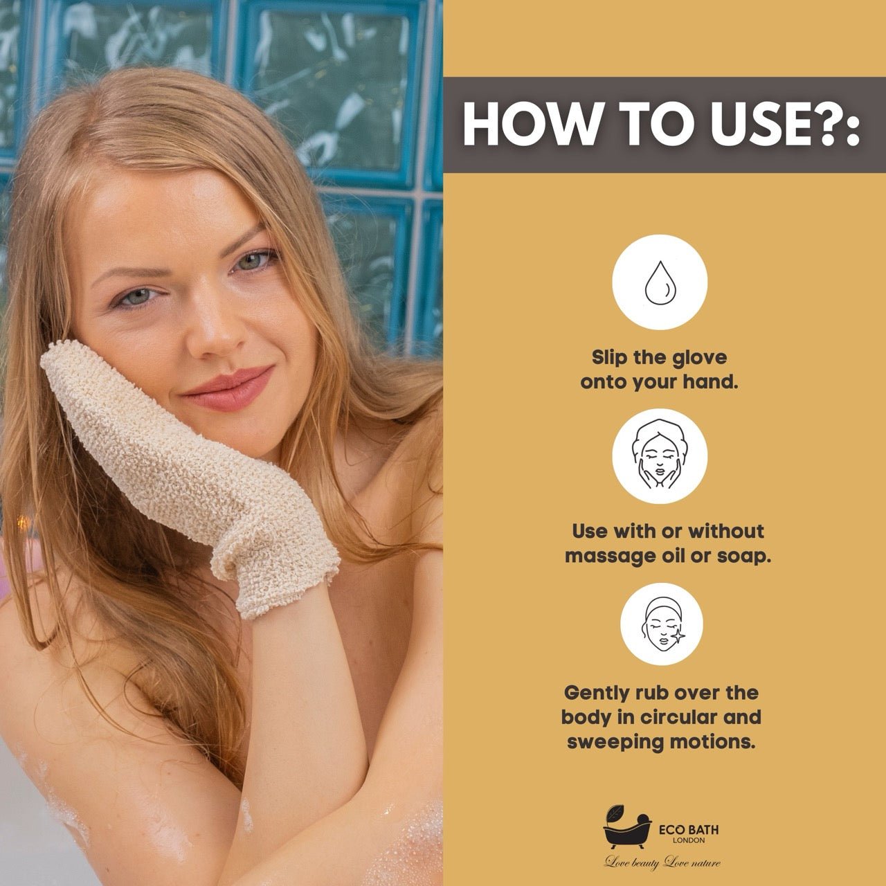 Eco Bath Hemp Massage Glove - Eco Bath London