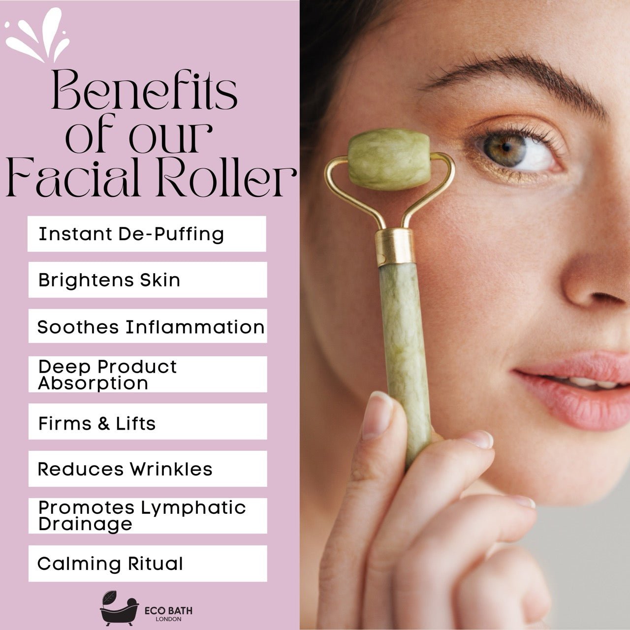 Eco Bath Jade Face Roller - Eco Bath London