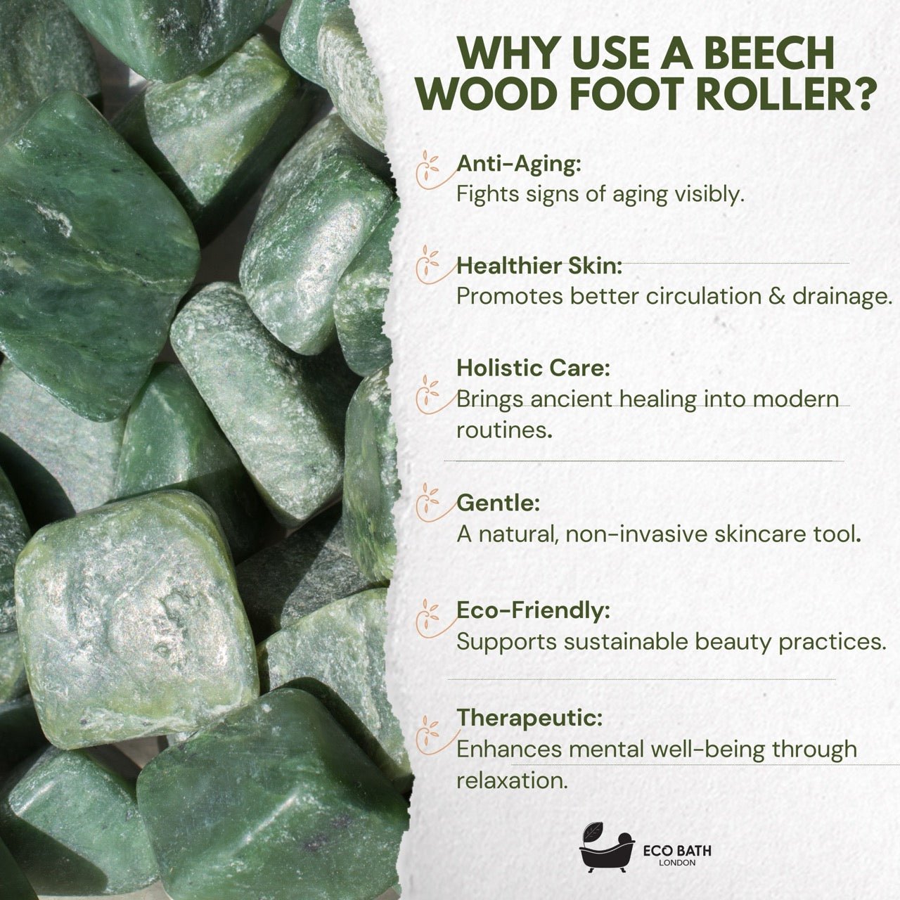 Eco Bath Jade Face Roller - Eco Bath London