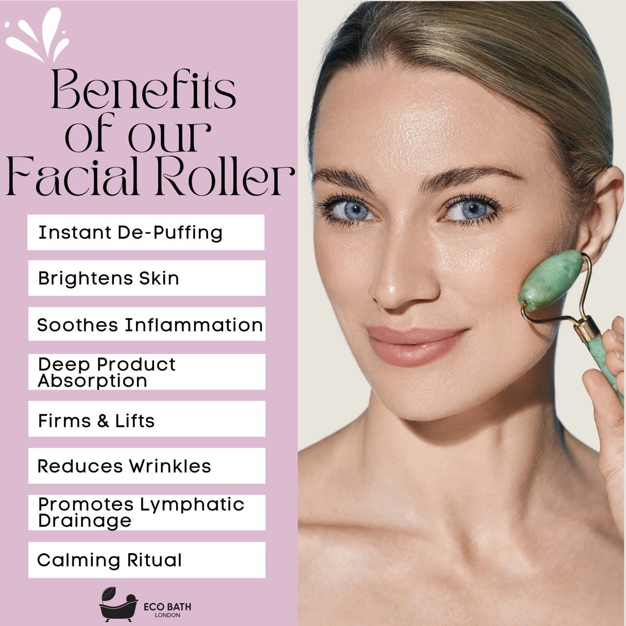 Eco Bath Jade Face Roller - Eco Bath London