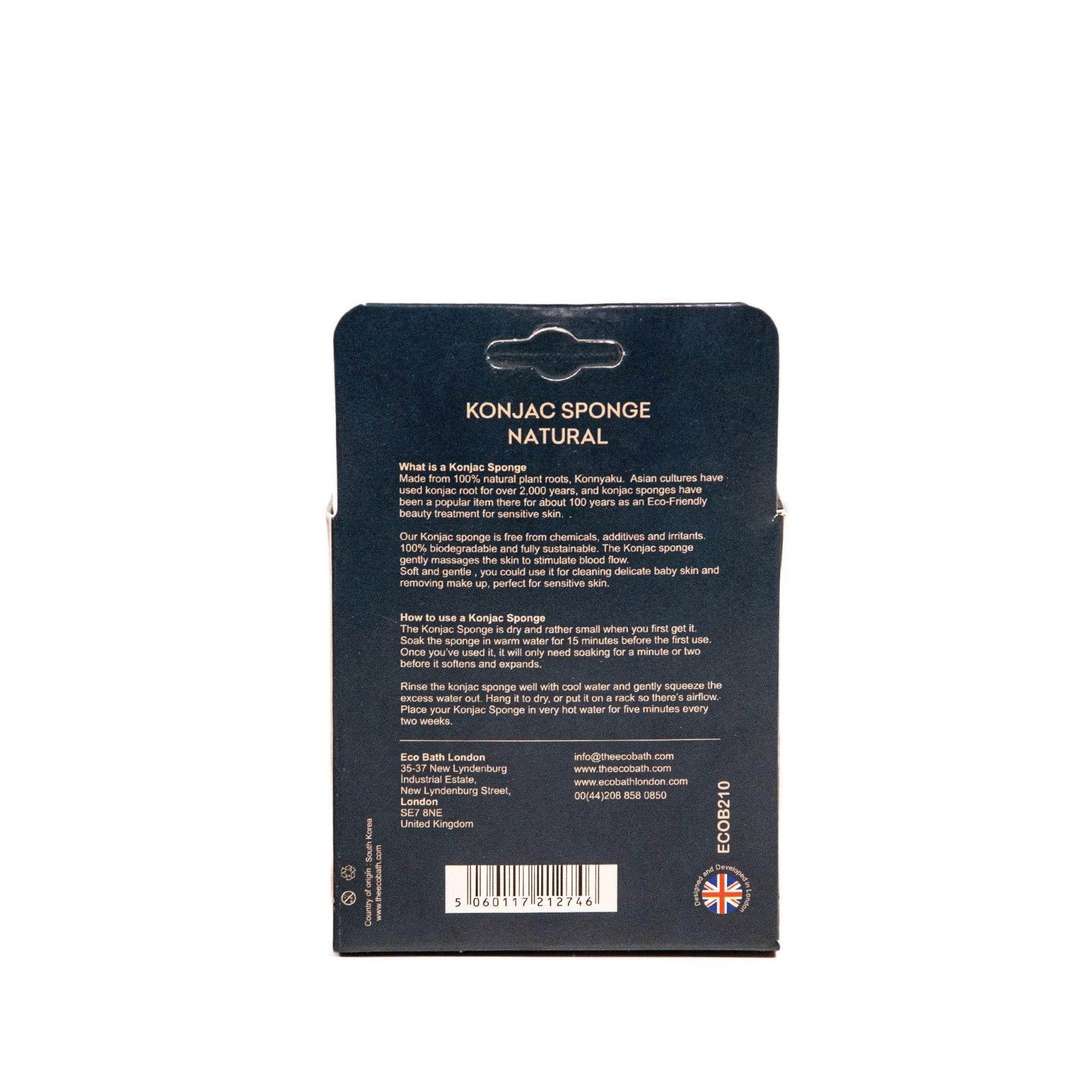 Eco Bath Konjac Sponge Natural - Eco Bath London