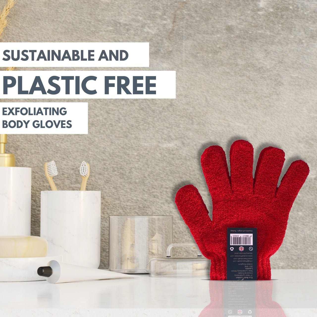 Eco Bath London 1 Pair of Exfoliating Body Gloves - Eco Bath London