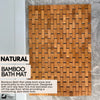 Eco Bath London Bamboo Bath Mat - Roll Up Shower Mat, Anti - Slip and Waterproof Bathroom Spa Shower Mat - Eco Bath London