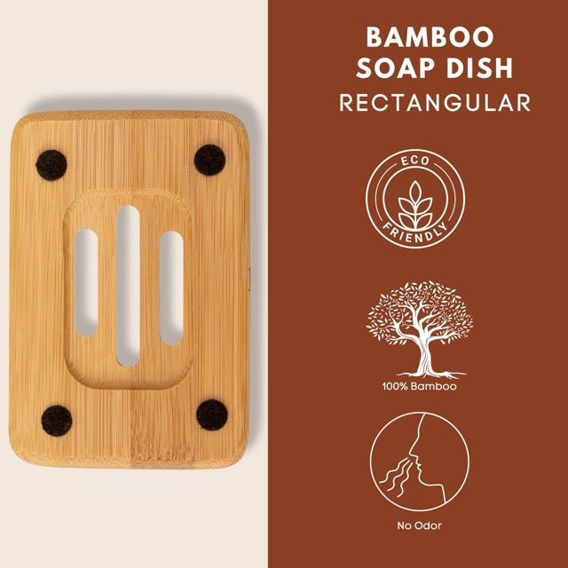 Eco Bath London Bamboo Rectangle Soap Dish - Eco Bath London
