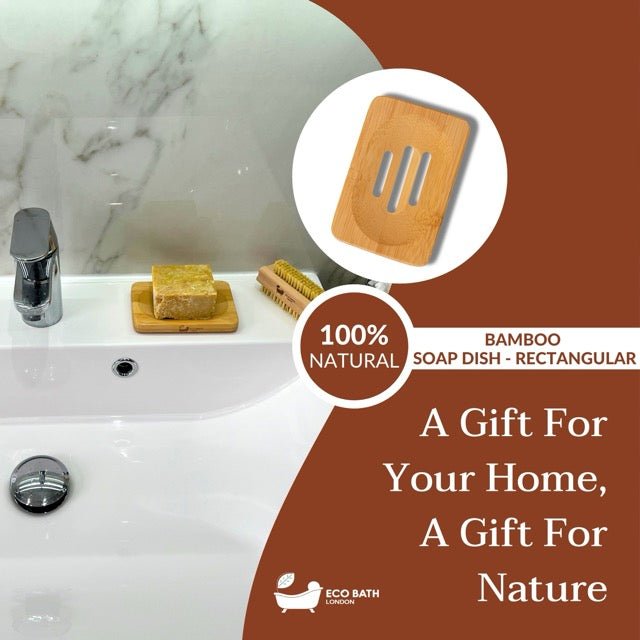 Eco Bath London Bamboo Rectangle Soap Dish - Eco Bath London