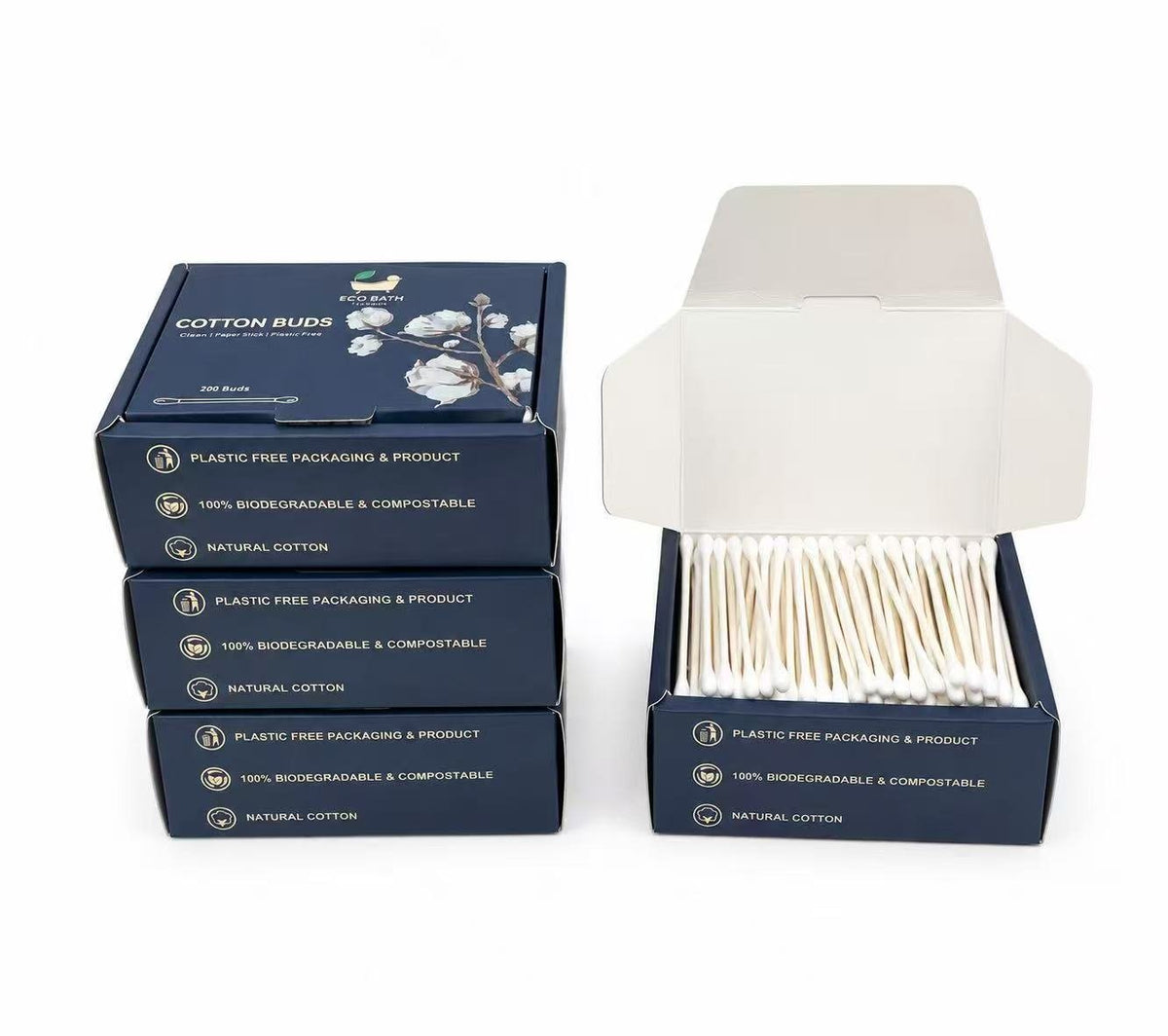 Eco Bath London Cotton Buds - Paper Stick | Plastic-Free - Eco Bath London