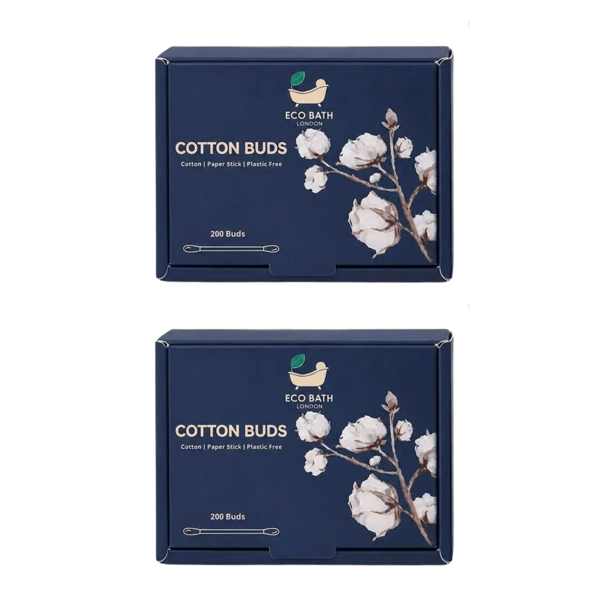 Eco Bath London Cotton Buds - Paper Stick | Plastic-Free - Eco Bath London