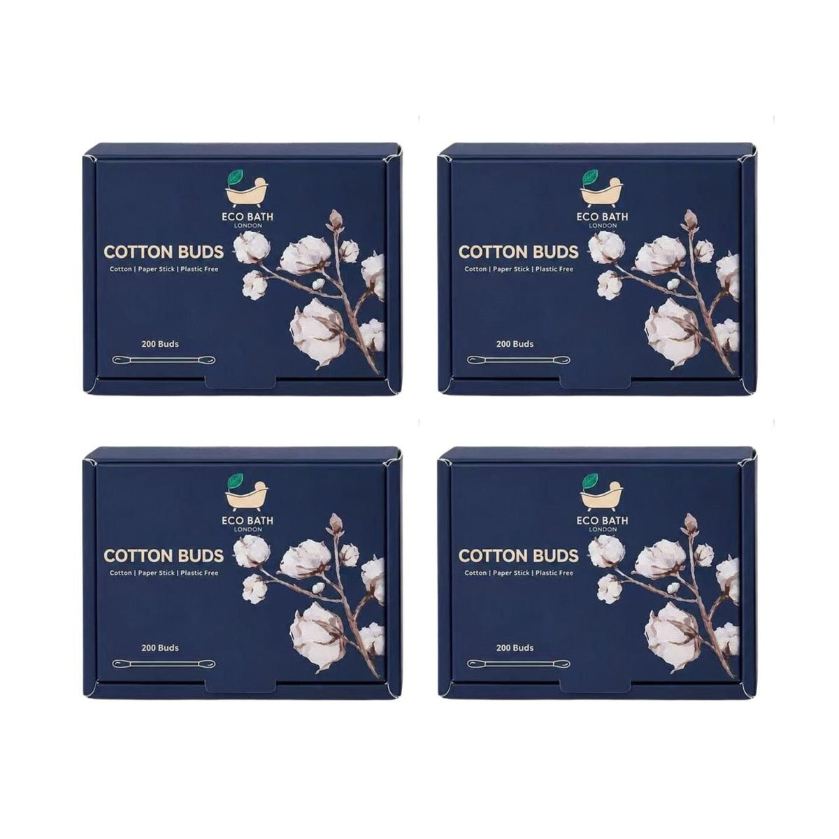 Eco Bath London Cotton Buds - Paper Stick | Plastic-Free - Eco Bath London