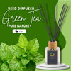 Eco Bath London Green Tea Reed Diffuser - Room Fragrance Diffuser - Refreshing Notes of Bergamot & Calm and Clean Notes of Green Tea Room Diffuser - 100ml (3.38 fl.oz) - Eco Bath London