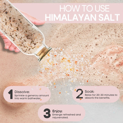 Eco Bath London Lavender Himalayan Bath Salt 300g - Pink Himalayan Bath Salt Infused with Lavender - Eco Bath London