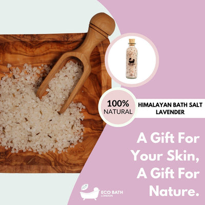Eco Bath London Lavender Himalayan Bath Salt 300g - Pink Himalayan Bath Salt Infused with Lavender - Eco Bath London