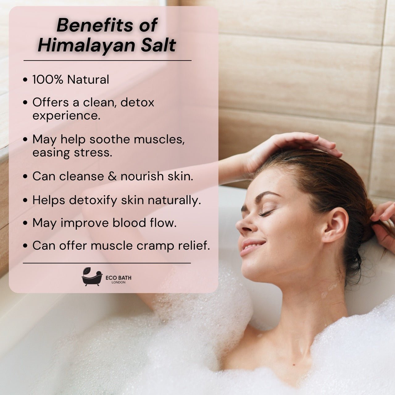 Eco Bath London Lemongrass Himalayan Bath Salt 300g - Premium Himalayan Salt Infused with Lemongrass & Calendula - Eco Bath London