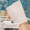 Eco Bath London Organic Cotton Bath Mitt - Pack of 3, Ultra Soft and Hypoallergenic - Eco Bath London