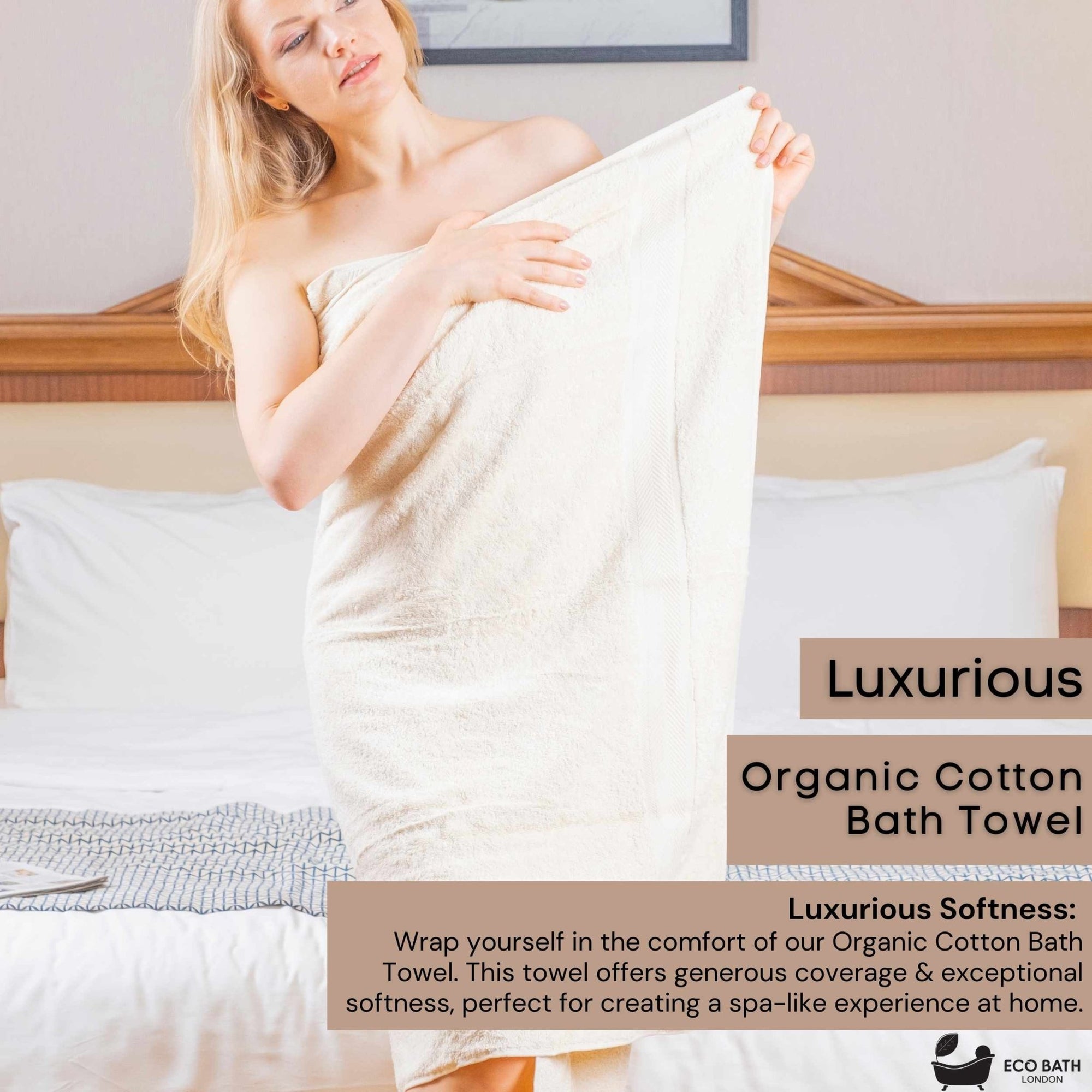 Eco Bath London Organic Cotton Bath Towel - Available in Multiple Sizes - Eco Bath London