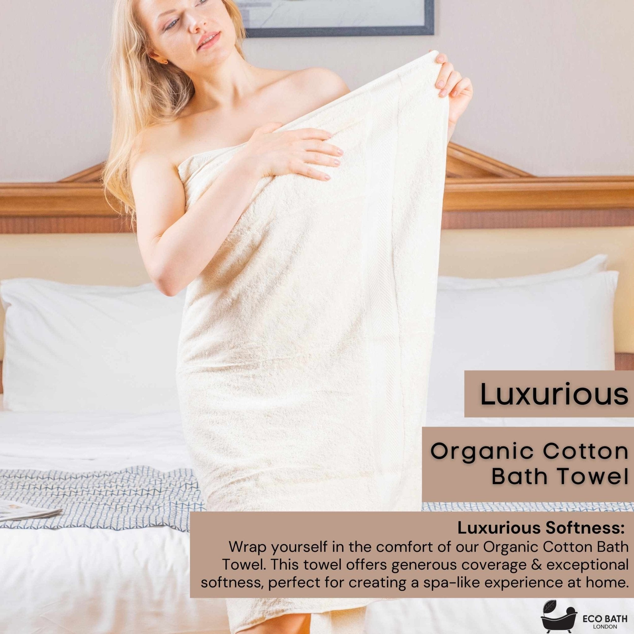 Eco Bath London Organic Cotton Bath Towel - Available in Multiple Sizes - Eco Bath London