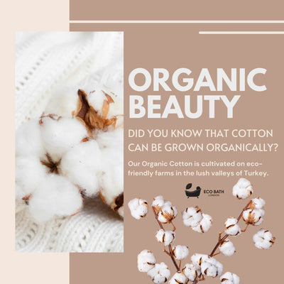 Eco Bath London Organic Cotton Face Flannels 30x30cm - Available in Pack of 3 and Pack of 6 - Eco Bath London