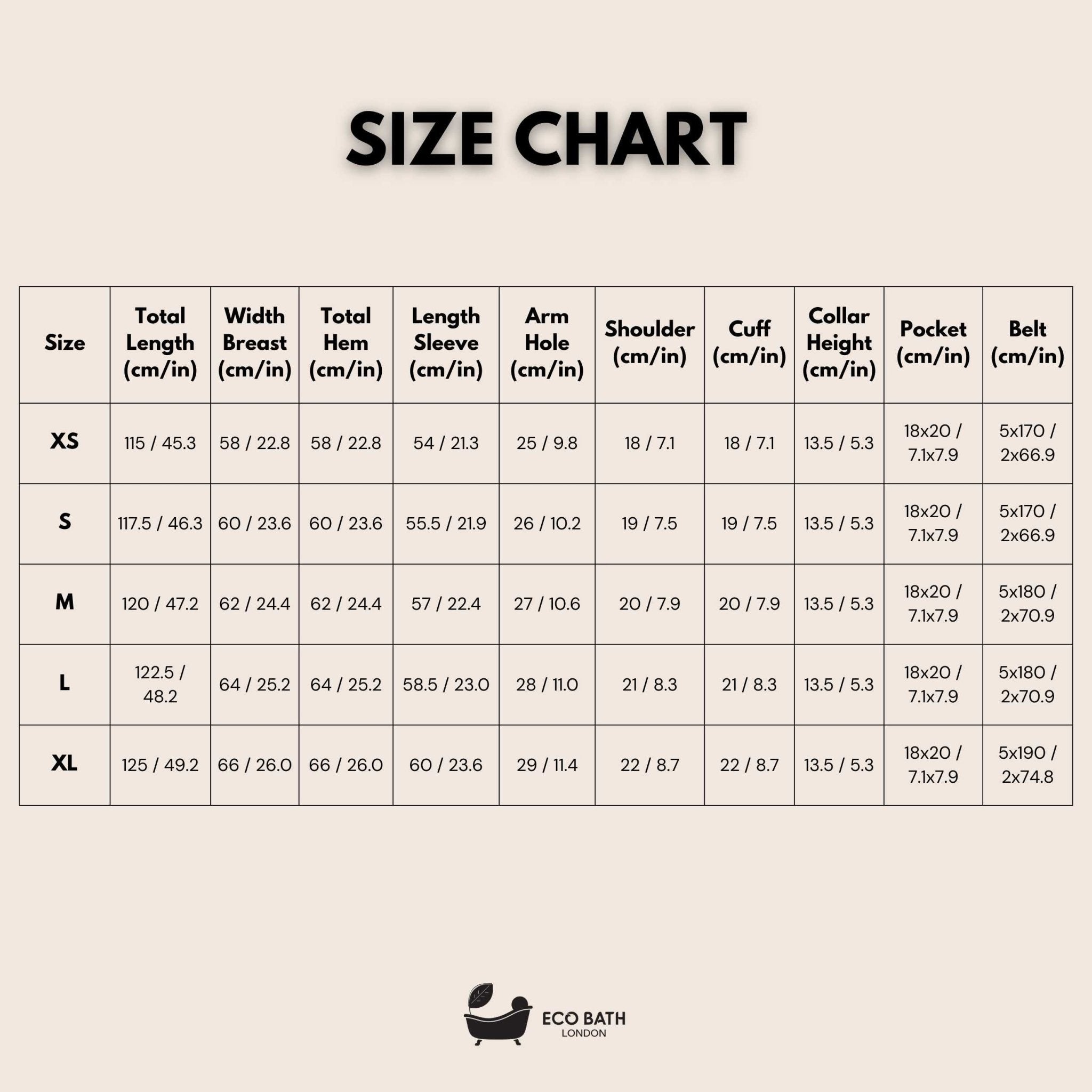 Eco Bath London Organic Cotton Shawl Collar Bath Robe - 100% Certified Organic Cotton - Eco Bath London