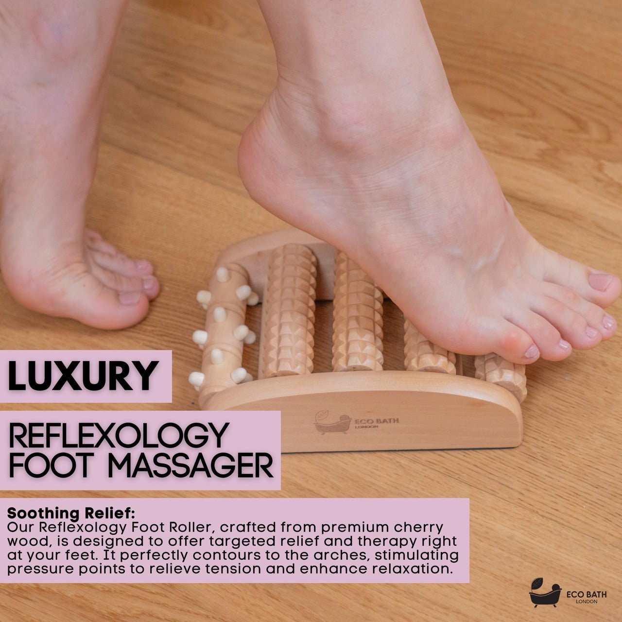 Eco Bath London Reflexology Foot Roller | Best to Use Under Work/Study Table - Eco Bath London