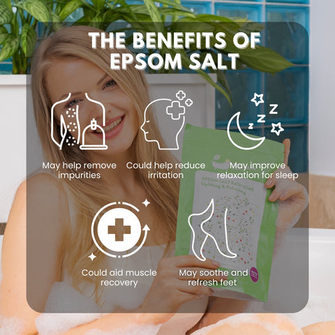 Eco Bath Uplifting and Refreshing Epsom Salt Bath Soak Pouch | 500g & 1000g