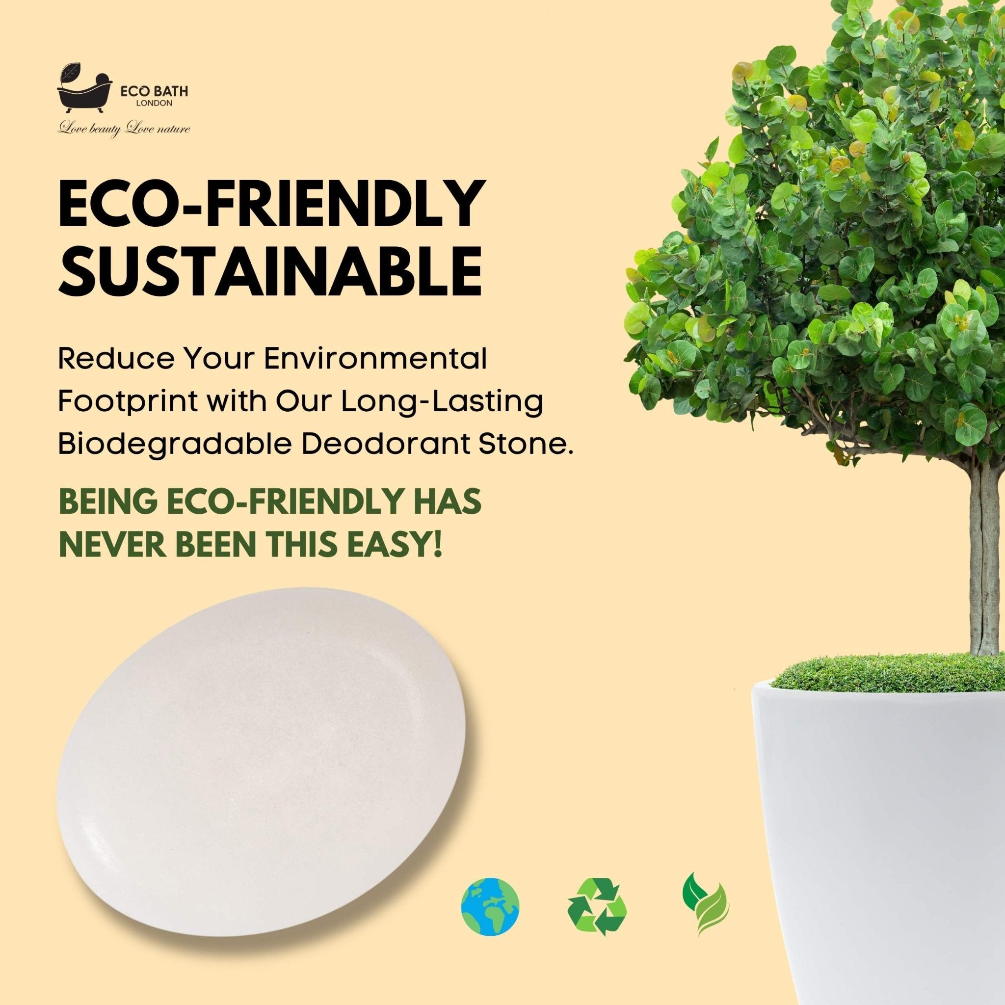 Eco Bath Natural Deodorant Stone (160gr) - Eco Bath London