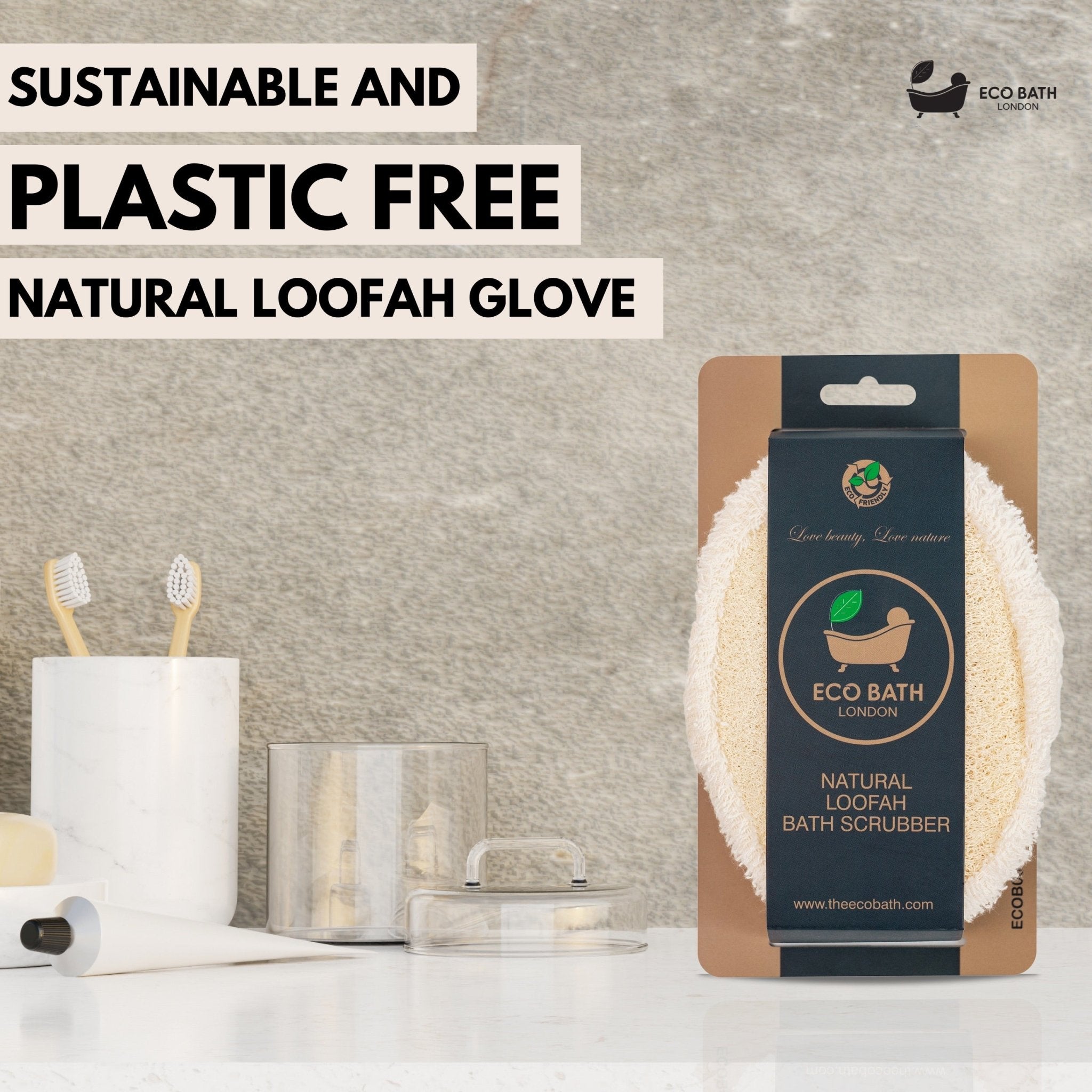 Eco Bath Natural Loofah Bath Scrubber - Eco Bath London