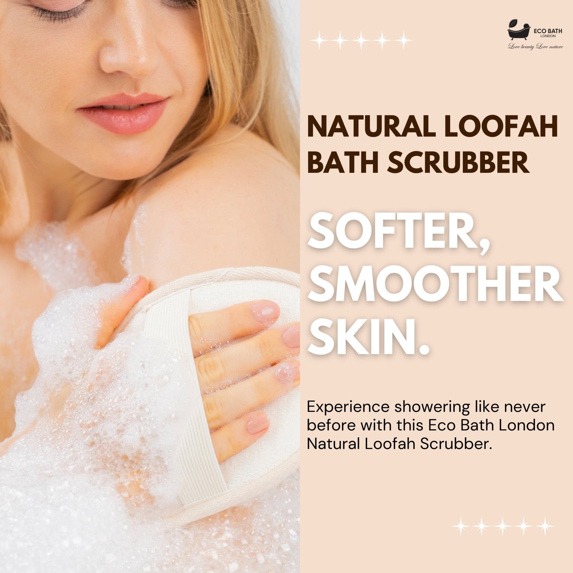 Eco Bath Natural Loofah Bath Scrubber - Eco Bath London